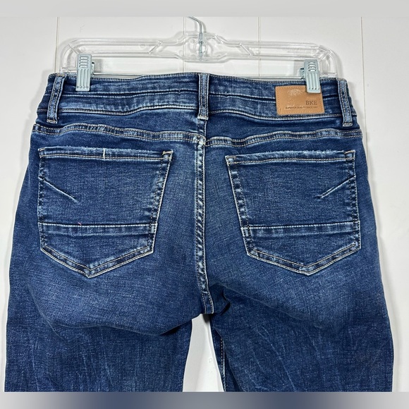 BKE Stella Sz 29x27 Distressed Slim Fit Low Rise Ankle Skinny Denim Blue Jeans - Picture 5 of 11